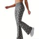Women's slim-fit casual star-patterned minimalist sports pants