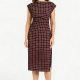 Women's sleeveless retro plaid dress