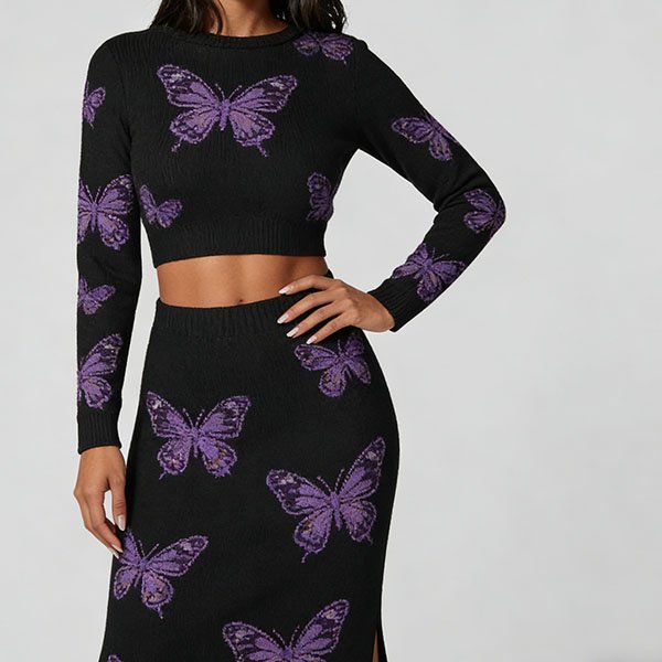 Women's Spring Butterfly Retro Suit Base Layer