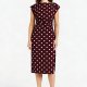 Women's sleeveless retro irregular small polka dot dress